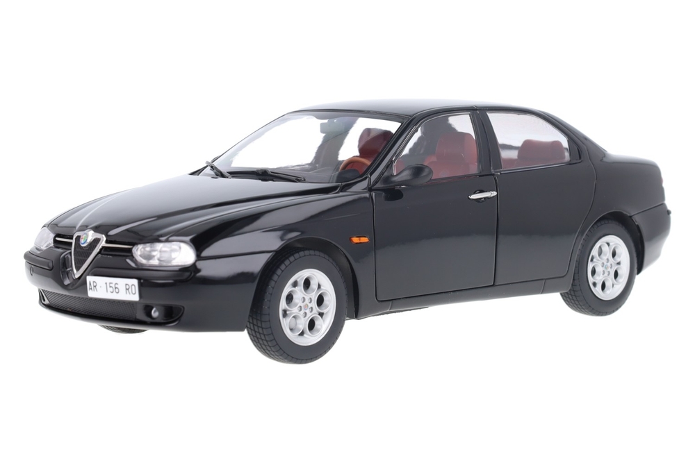 Alfa Romeo 156 2.5 V6 24V 1997 – Maquette Mitica 1/18 Noir Métal – Collection Voiture Miniature