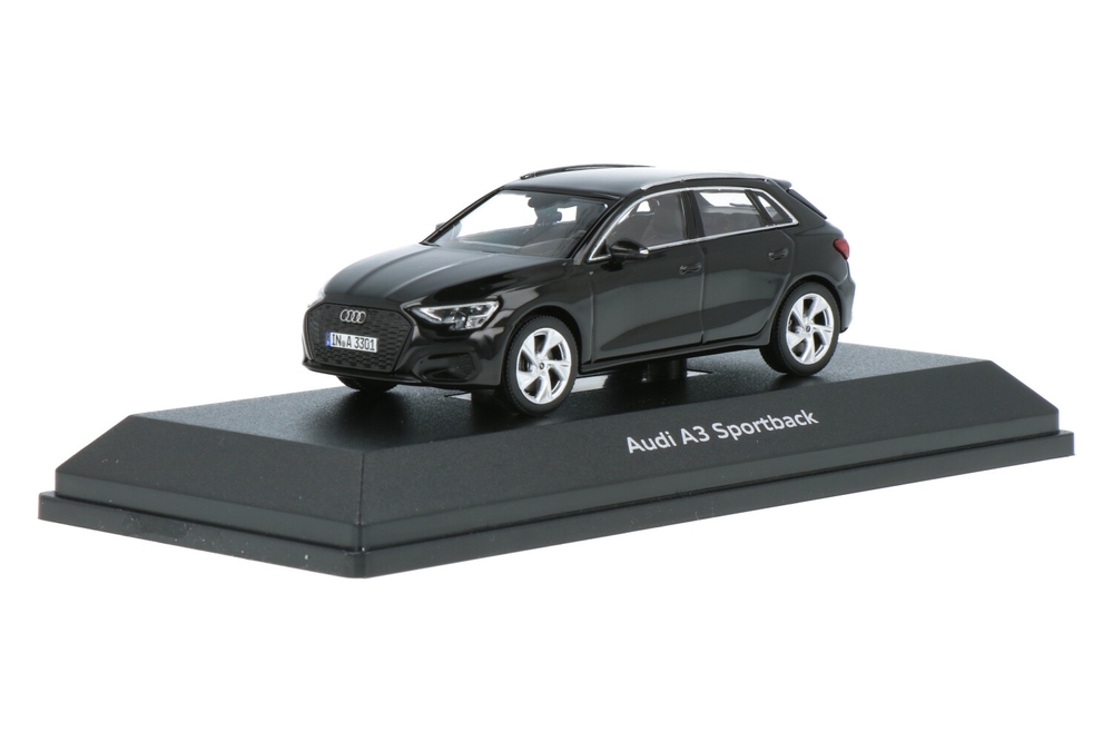 Audi A3 sportback ブラック ミニカー 1/18 1/18 Dealer Edition Audi A3 Sportback (Black) Diecast Car Model