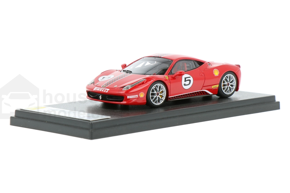 Looksmart LS385A – Ferrari F458 Italia Challenge N°5, Rosso Corsa, échelle 1:43, Résine