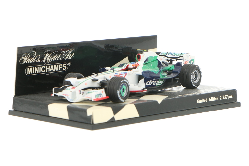 F1 ホンダ RA108 バリチェロ アースカラー トルコ ミニチャンプス 限定 ミニチャンプ F1 ホンダearth バリチェロ F1 ホンダ RA108 バリチェロ