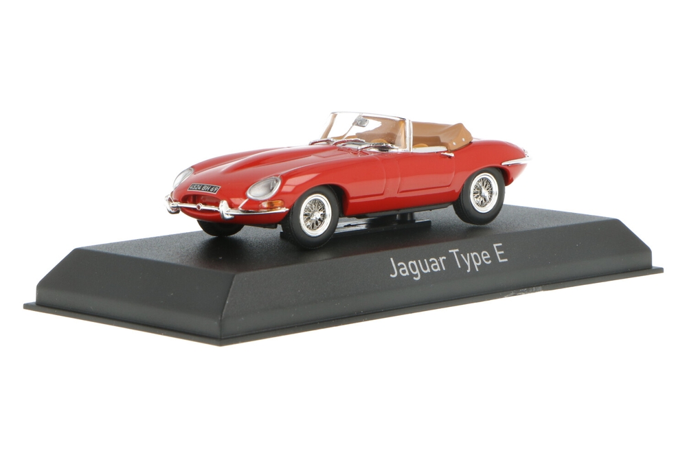 Miniature Norev 1/43 – Jaguar Type E 1961, Rouge Carmin, Modèle De Collection Diecast