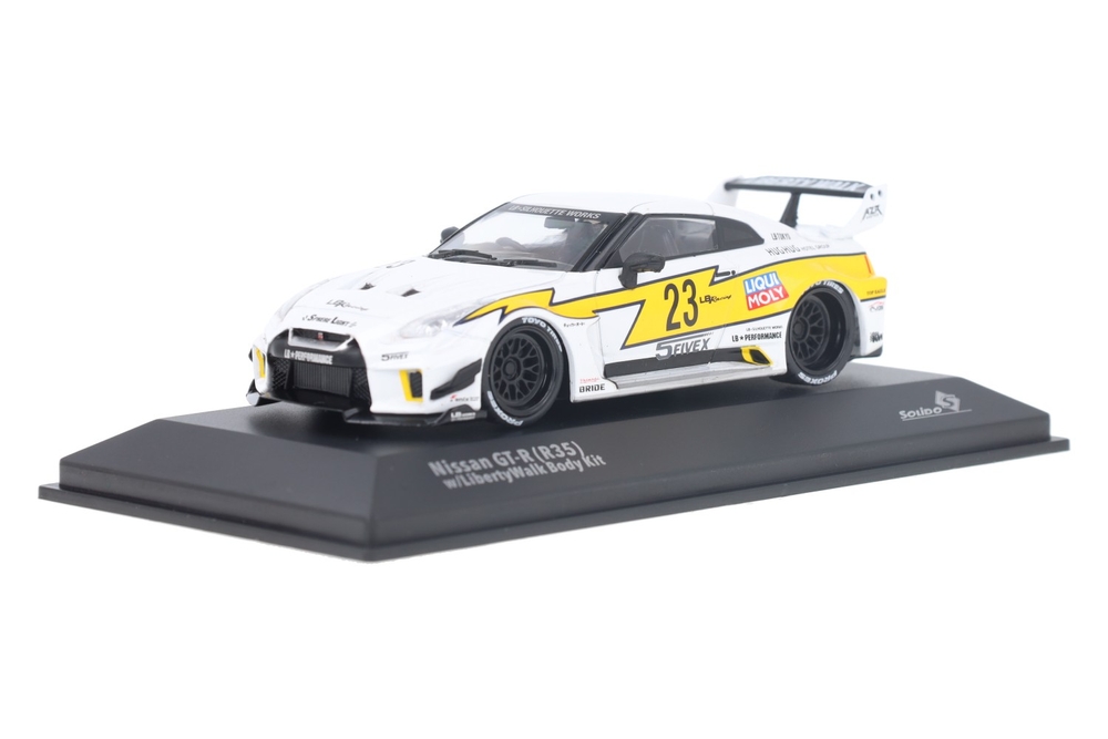 Nissan GT-R (R35) Liberty Walk Body Kit White / Yellow | House of Modelcars