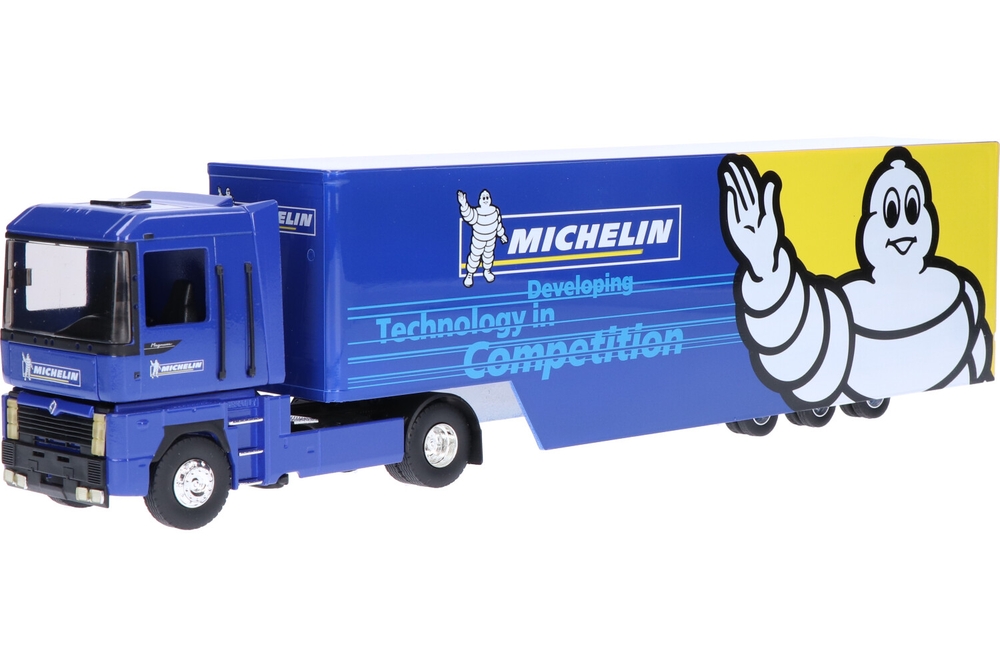 Camion Eligor 1/43 - Renault Magnum 2008 Semi-remorque Tautliner SOFPO 114144, Bleu