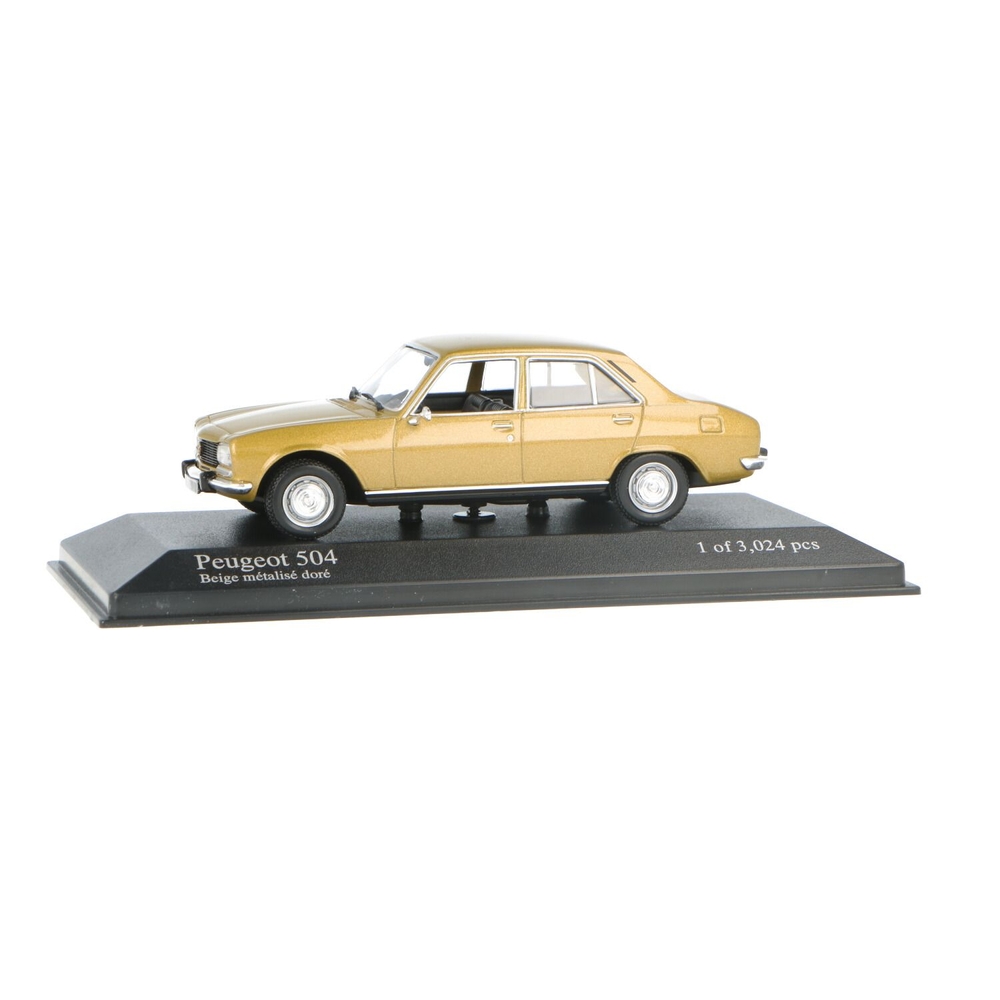 VOITURE MINIATURE PEUGEOT 504 BERLINE TAXI LAGOS 1977 1/43