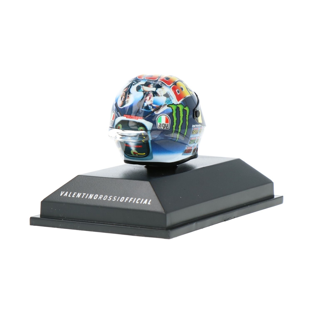 MINICHAMPS Casco 1:8 AGV Valentino Rossi Ducati Desmosedici 2010, Multicolore, 398100066