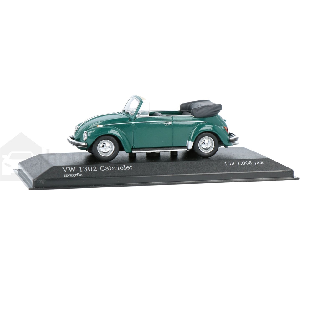Minichamps 1:43 VW 1302 Cabriolet 1970 Vert - Modèle Street Métal édition Limitée