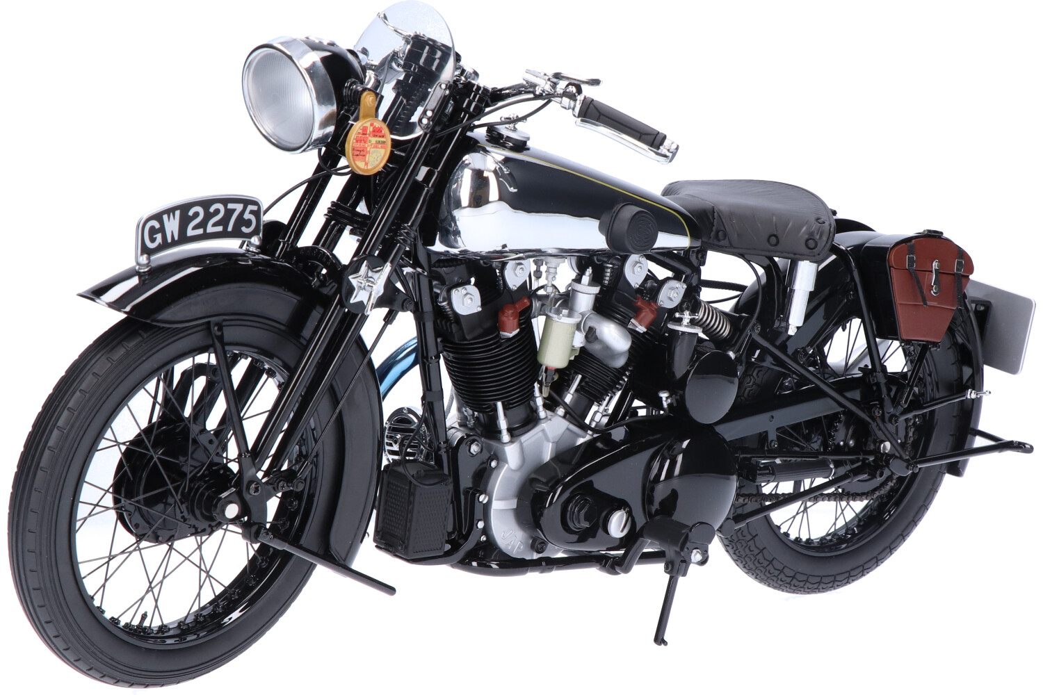 Ixo Brough Superior SS100 Motorrad-Modell, 1/24, Schwarz, Mit Sockel & Vitrine