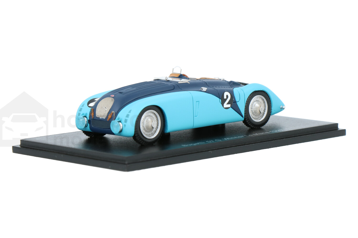 Car 24 Hours Le Mans 1937 1/43 Bugatti 57 G Winner #2 Spark