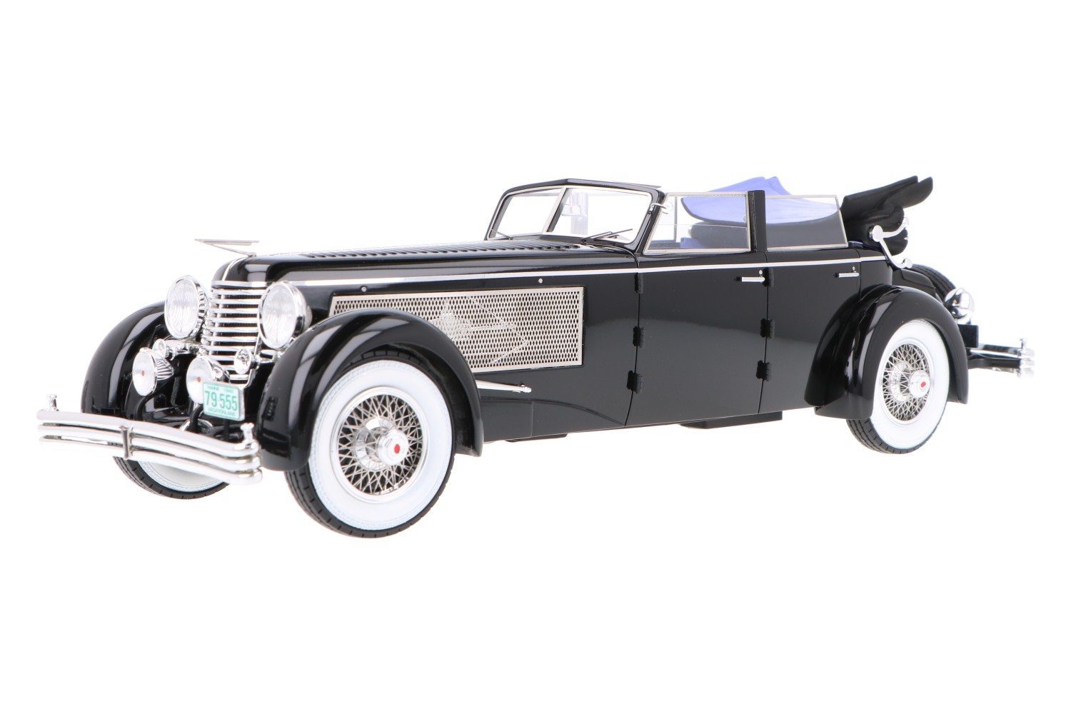 Miniature Esval Duesenberg SJ Town Car 2405 Par Rollson Noire 1/43 Collection