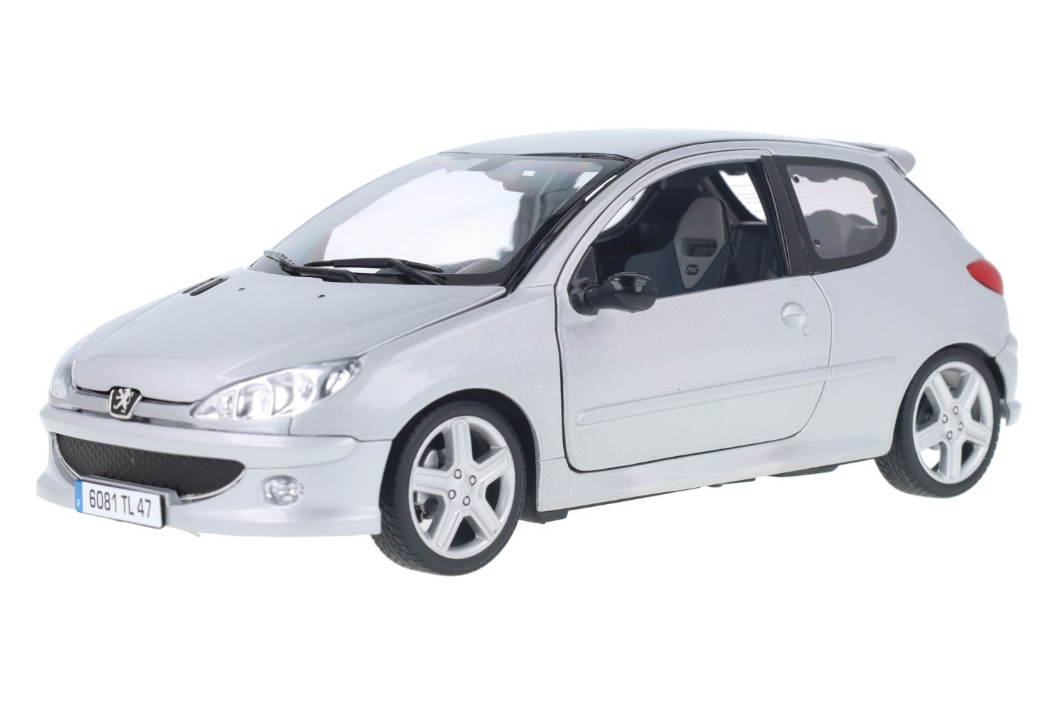 Peugeot 206 RC Aluminium Silver | House of Modelcars