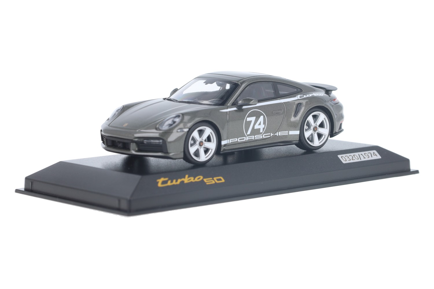 Porsche 911 (992) Turbo S Heritage Design Package "50th Anniversary" - Modelauto schaal 1:43