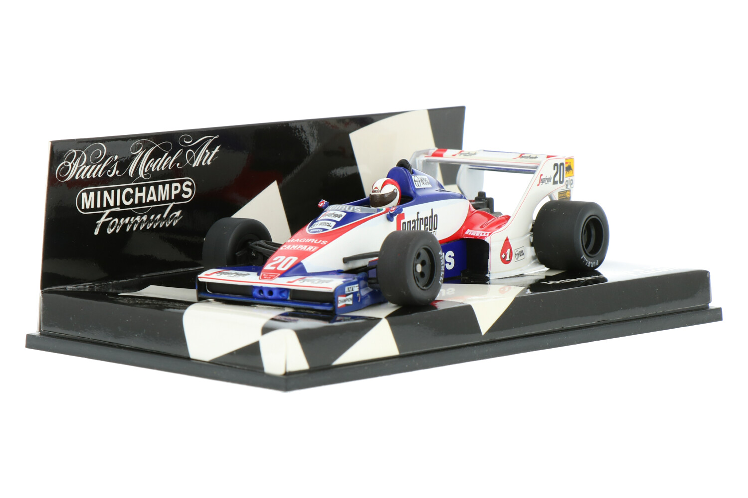 【激レア】MINI CHAMPS TOLEMAN TG 183B 1984 Minichamps; Toleman TG 183B; 1984 Brazil GP Johnny Cecotto