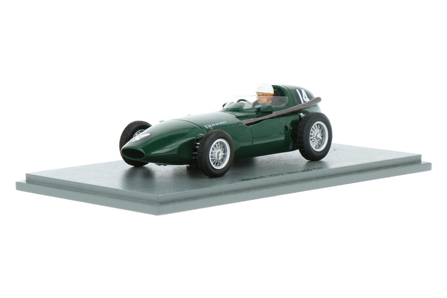 Miniature Spark 1/43 Vanwall VW2 – Monaco GP 1956, Maurice Trintignant (British Racing Green)