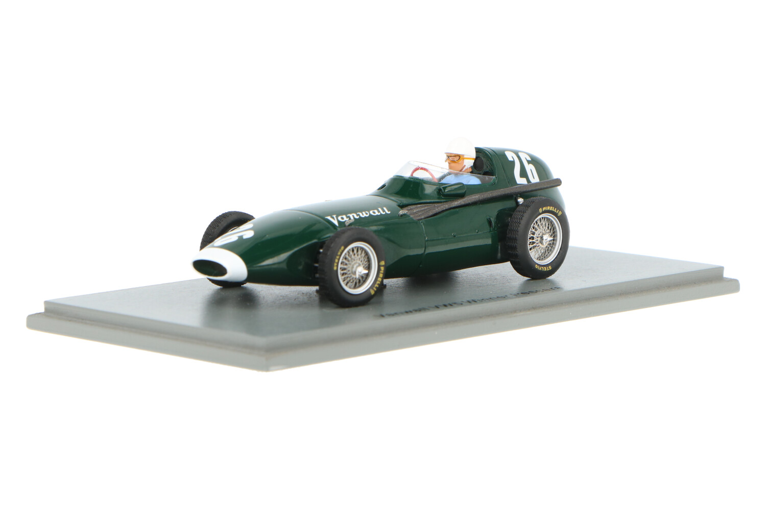 Miniature Spark Vanwall VW5 #26 Stirling Moss, Pescara 1957, échelle 1/43
